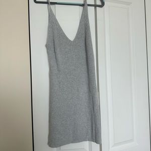 Grey knit dress
